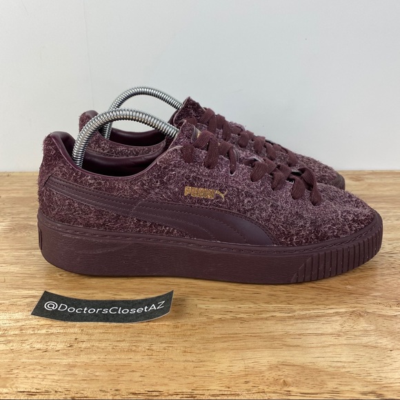 puma suede platform purple